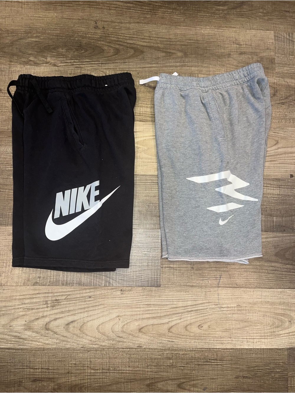 Lot of 2 Youth Nike 3Brand Shirts size XL Black Gray Drawstring Bundle